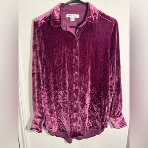 Tommy Bahama Velvet Sands Button Down Silk Blend Shirt Womens Size XS